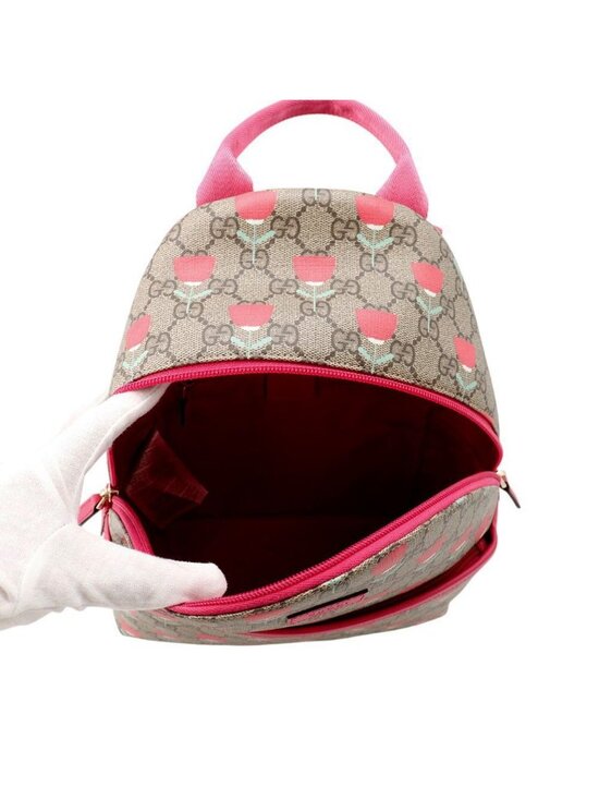 Gucci Backpack Flower Print Children\'s GG Supreme Leather Kids Kim Seung Young main image 6